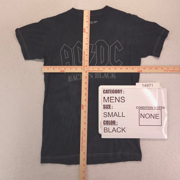 ACDC Band Crew Neck Short Sleeve Graphic T Shirt Mens Size Small S Black - Picture 5 of 9